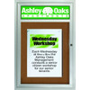 Enclosed Single Door Indoor Bulletin Board, Wall Mount, Custom, 18 X 24