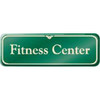 Fitness Center Interior Sign, Green, 9 X 3