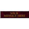 Front Engraved Sign Front Engraved, Red Marble, 8 X 2