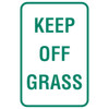 Keep Off Grass Sign, Non-Reflective, 12 X 18