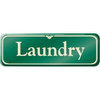 Laundry Interior Sign, Green, 9 X 3