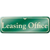Leasing Office Designer Sign, Green, 9 X 3