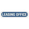 Leasing Office Sign, Non-Reflective, 24 X 6-1/2