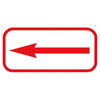Left Or Right Arrow Supplemental Sign, Red Arrow, Non-Reflective, 12 X 6"