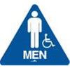 Men/Symbol Restroom Interior Braille Sign California Code Blue, 12" Diameter