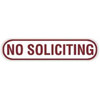 No Soliciting Dimensional Sign, Custom Color, 24 X 6-1/2