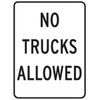 No Trucks Allowed Sign, High Intensity, 18 X 24