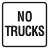 No Trucks Mini Sign, Reflective, 12 X 12