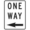 One Way Sign With Left Arrow, High Intensity, 18 X 24
