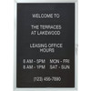 Open Face Indoor Directory Board, Aluminum Wall Mount Frame, 24 X 36"