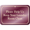 Please Help Us...  Interior Sign, Burgundy, 9 X 6"