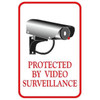 Protected By Video Surveillance Sign, Non-Reflective, 6 X 9