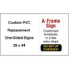 Pvc Foam Replacement Signs For A-Frames, 28 X 44
