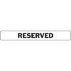 Reserved Stop Block Sign, Reflective Aluminum, 20 X 2-1/2