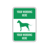 Semi-Custom Pet Waste Sign, Non-Reflective, 12 X 18