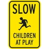 Slow Children At Play Symbol Sign, Reflective, 12 X 18