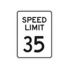 Speed Limit 35 Sign, Reflective, 18 X 24