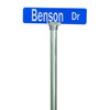 Street Sign Kit For Round Sign Posts, 36 Blue Sign
