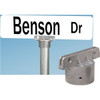 Street Sign Kit For Round Sign Posts, 36 White Sign