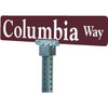 Street Sign Kit For Square Sign Posts, 24 Brown Sign
