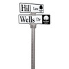 Street Sign Kit For Square Sign Posts, 24 White Sign