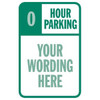 Time Limit Parking Sign, Reflective, 12 X 18