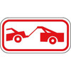 Tow Graphic Supplemental Sign, Non-Reflective, 12 X 6"