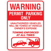 Towing/Graphic Sign, Non-Reflective, 18 X 24"