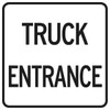 Truck Entrance Sign, Reflective, 18 X 18