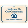 Welcome To Our Community Interior Sign, Ivory, 9 X 6