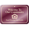 Welcome To Our... Interior Sign, Burgundy, 9 X 6"