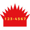 Custom Slide-In Burst, Red, 30 X 24