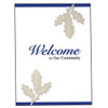 Personalized Welcome Folders, Oak Leaf Design, Blue Package Of 100