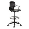 Safco Shell Extended-Height Chair, 22" To 32" High, Black Seat, Black Back