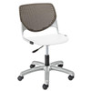 Kfi Seating Kool Computer Chair, Brownstone Back, White Seat