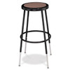 National Public Seating 25 -33 Inch Height Adjustable Heavy Duty Steel Stool, Black, Pack Of 4