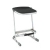 National Public Seating 24" Elephant Z-Stool, Black Seat And Chrome Frame, Pack Of 3