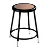 National Public Seating 19 -27" Height Adjustable Heavy Duty Steel Stool, Black, Pack Of 30