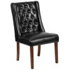 Flash Furniture Hercules Preston Series Black Leather Tufted Parsons Chair