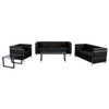 Flash Furniture Hercules Regal Series Reception Set In Black