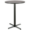 Kfi 42 Inch Round Bar Height Pedestal Table Graphite Laminate Top Cast Iron Base