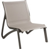 Grosfillex Sunset Lounge Chair, Volcanic Black Frame, Package Of 4