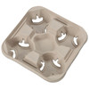 Chinet Flight 4 Cup Beige Pulp Carrier 8.5 X 8.5 X 1.75" Case Of 300
