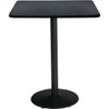 Kfi Seating 30" Square Bistro Table, Graphite Nebula Top, Round Black Base