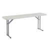 National Public Seating Rectangle Folding Table 30hx18wx72"L Gray Speckled