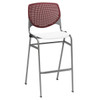 Kfi Seating Kool Stack Barstool, Burgundy Back, White Seat
