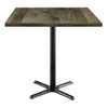 Kfi Seating Urban Loft 42 X 42 X 41 In Square Vintage Wood Break Room Table (Barnwood)