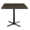 Kfi Seating Urban Loft 36 X 36 X 29 In Square Vintage Wood Break Room Table (Espresso)