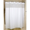 Kartri Urban Waffle Shower Curtain 72x78 White With 10" Window And Shiny Grommets, Case Of 6