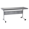 National Public Seating 24 X 60" Flip-N-Store Training Table In Charcoal Slate